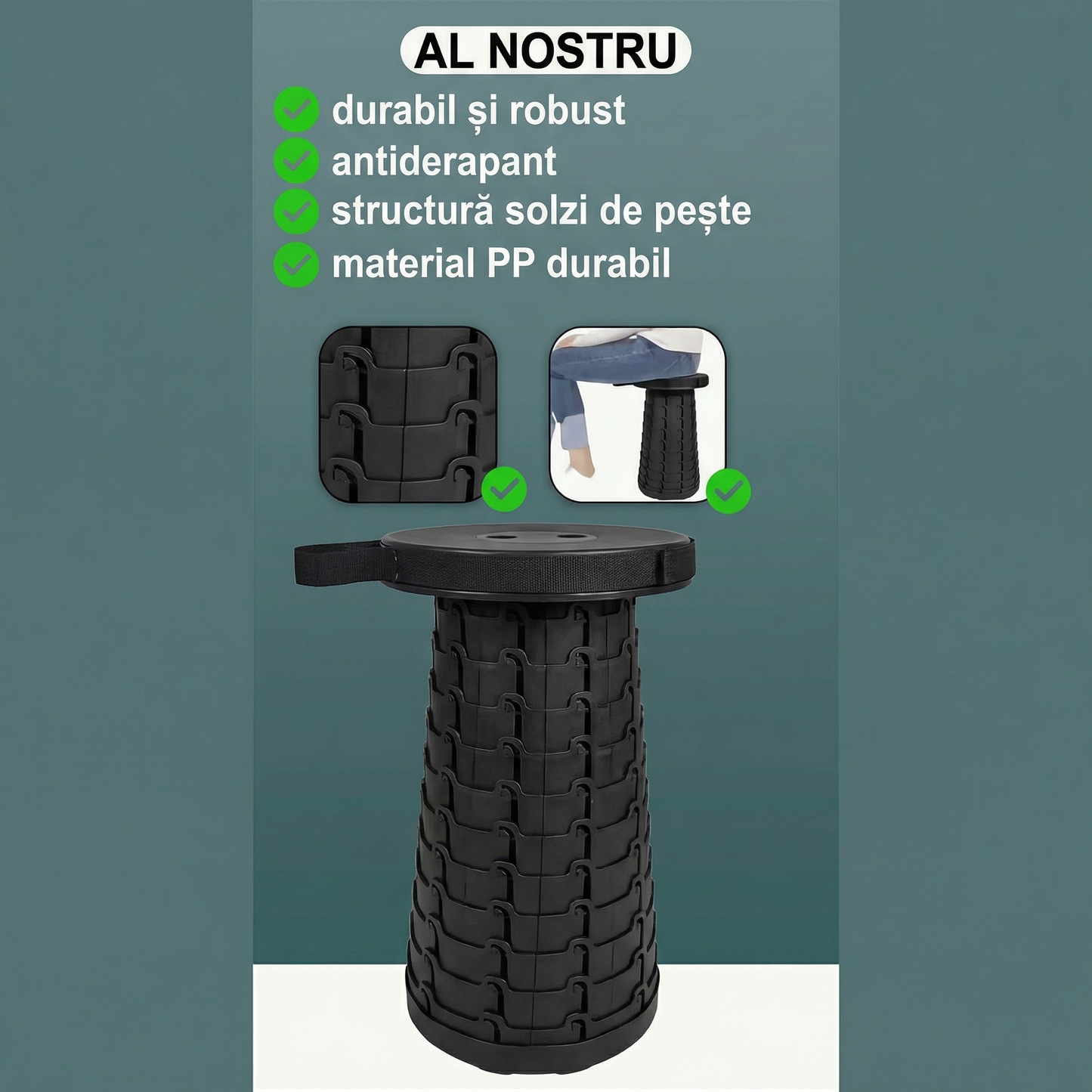 Scaun Portabil Pliabil pentru Camping, Pescuit și Drumeții