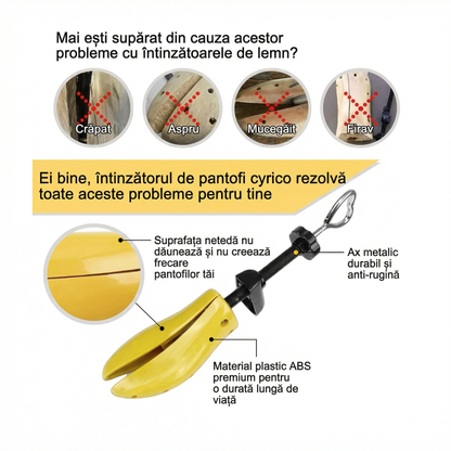 Dispozitiv pentru Lărgirea Pantofilor din Oțel Inoxidabil