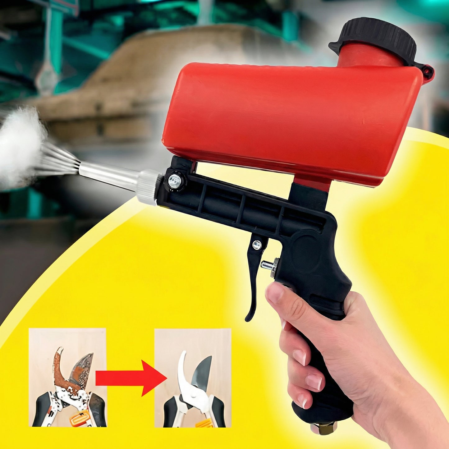 Pistol de Sablare Portabil