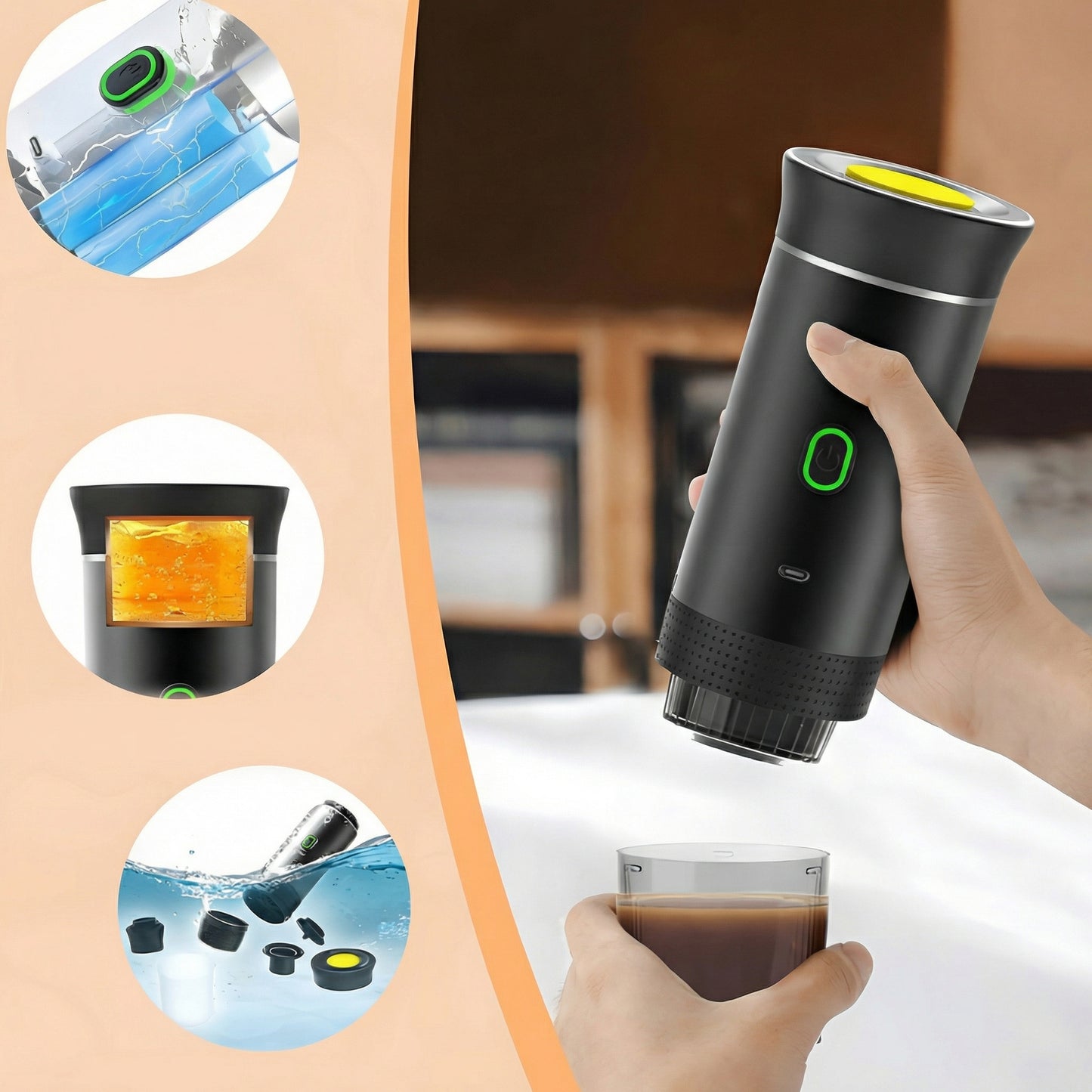 Espressor Portabil 3-în-1
