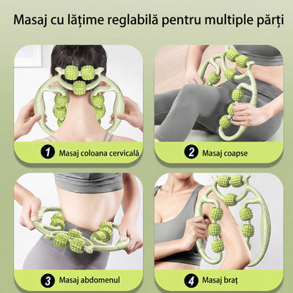 Aparat de Masaj cu 9 Roți, Model Circular pentru Relaxare Mușchi