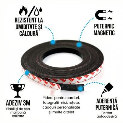 Rolă de Bandă Adezivă Magnetică pentru Meșteșuguri