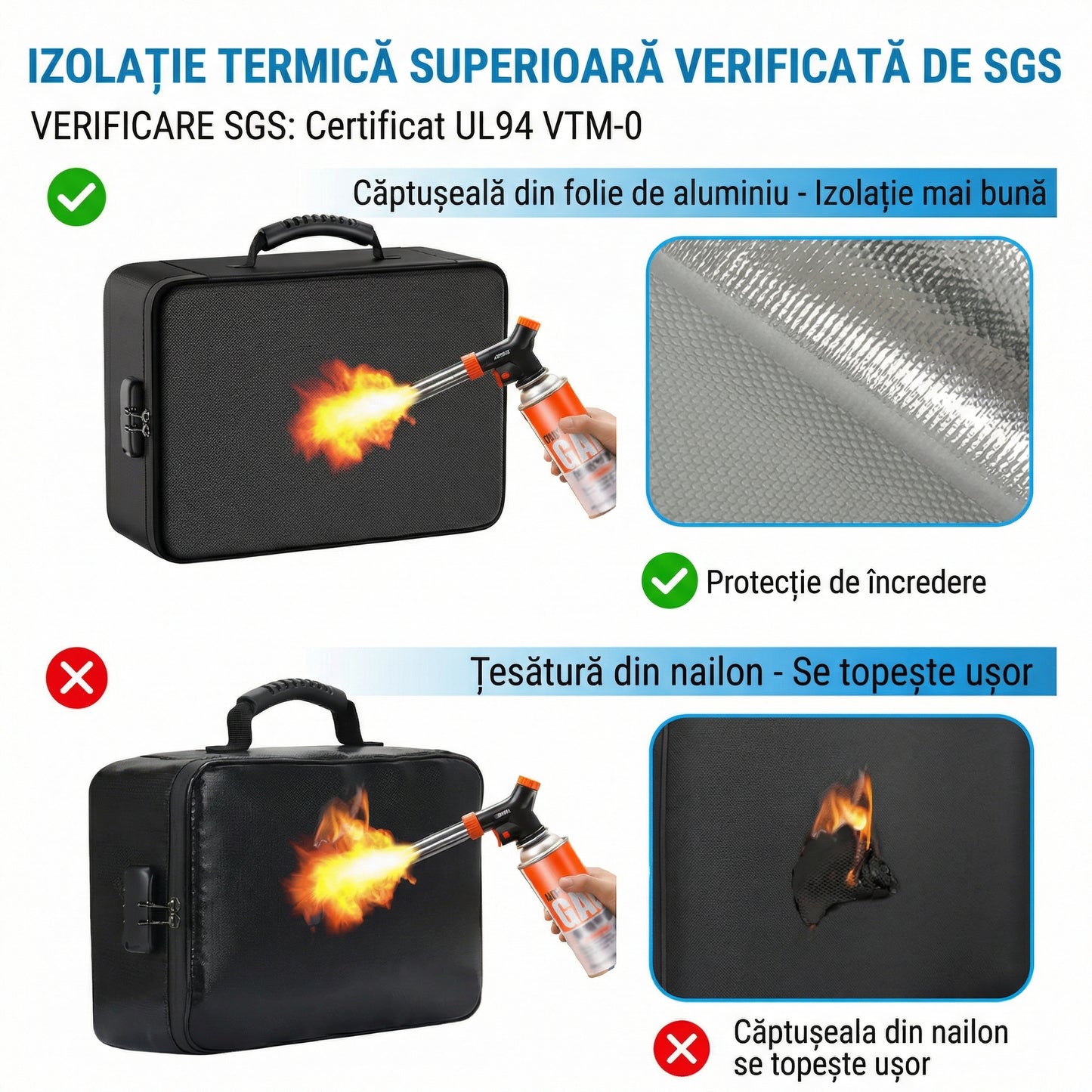 Cutie Portabilă de Arhivare cu Lacăt Rezistentă la Apă și Foc cu 13 Compartimente, Dosar Tip Acordeon, Organizator de Documente și Etichete