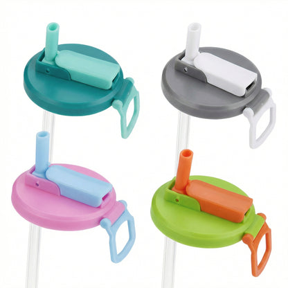 Set 4 Capace pentru Doză cu Pai Reutilizabile