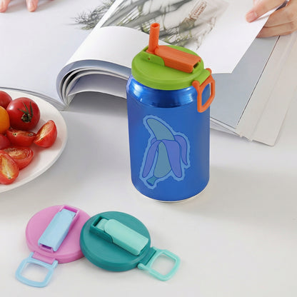 Set 4 Capace pentru Doză cu Pai Reutilizabile