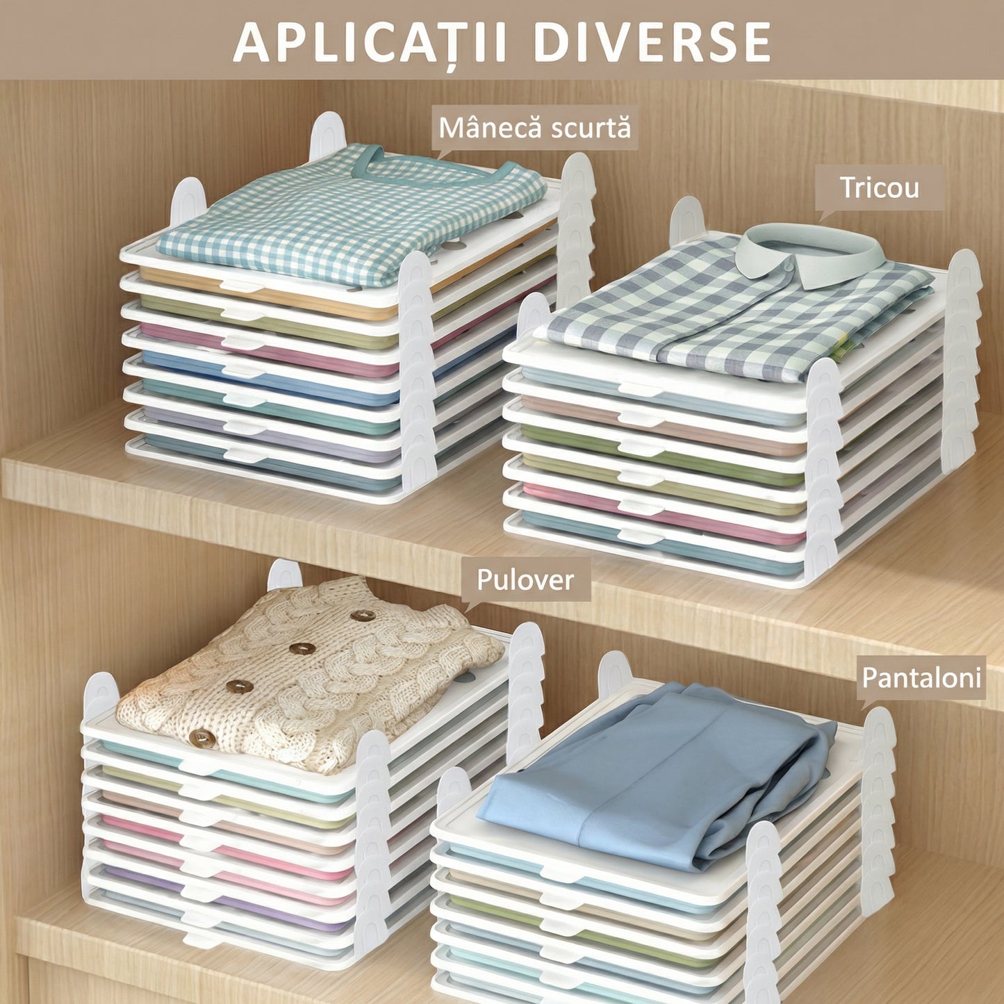 PlacaMagică™- Set 10 Plăci pentru Organizarea Hainelor
