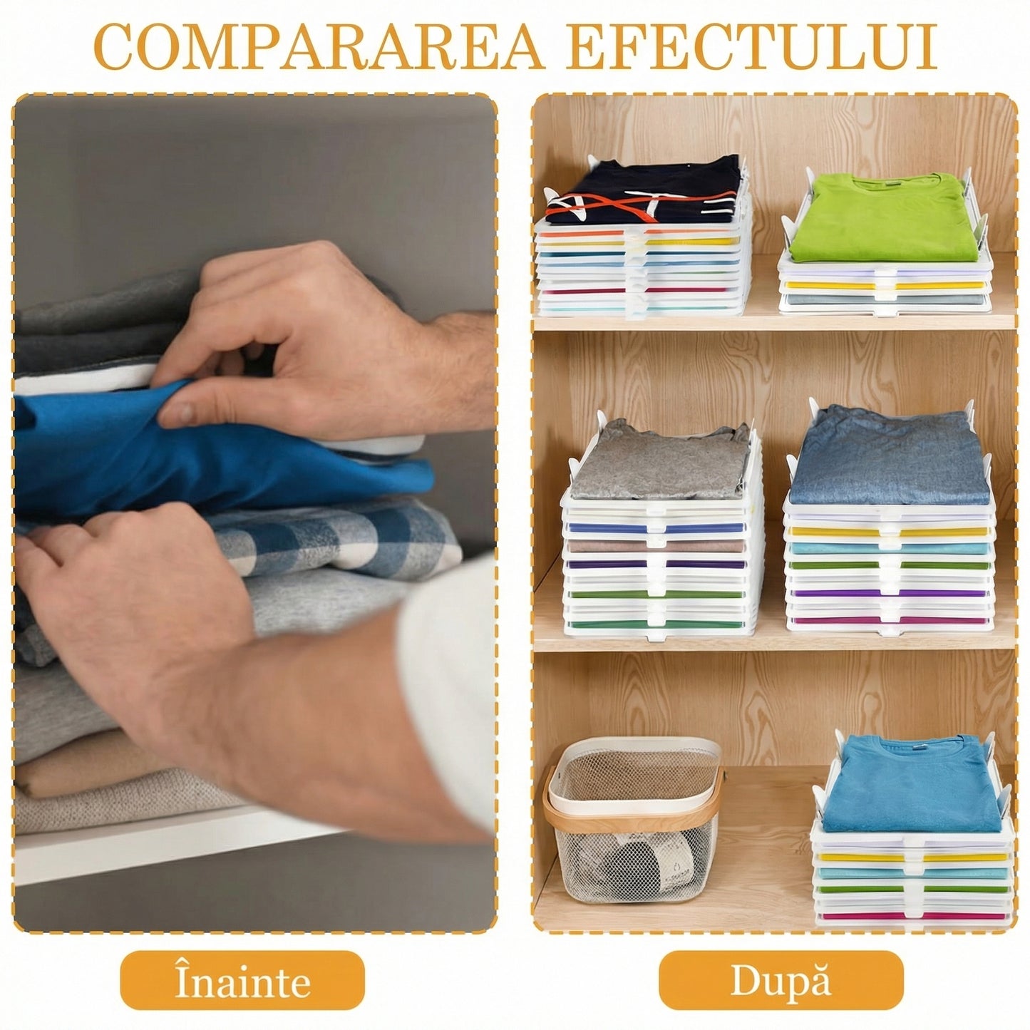 PlacaMagică™- Set 10 Plăci pentru Organizarea Hainelor