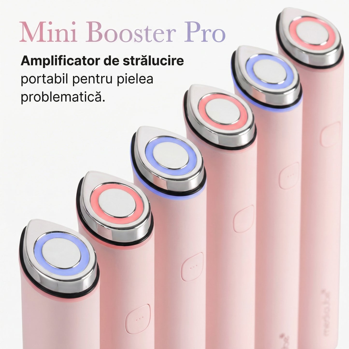 Dispozitiv Facial Anti-Îmbătrânire Portabil cu Încălzire, LED și Încărcare USB-C