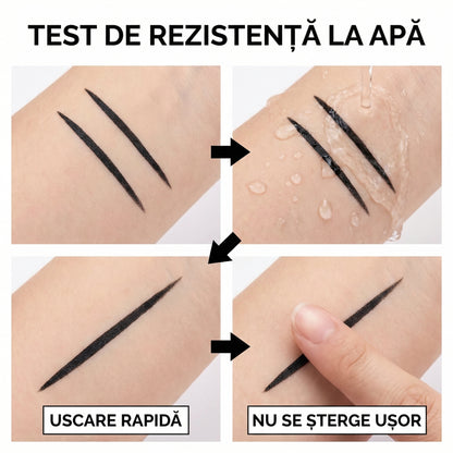 Eyeliner Tip Ștampilă Negru, Lichid, Rezistent la Apă, cu Uscare Rapidă, Stilou Dublu pentru Conturul Ochilor