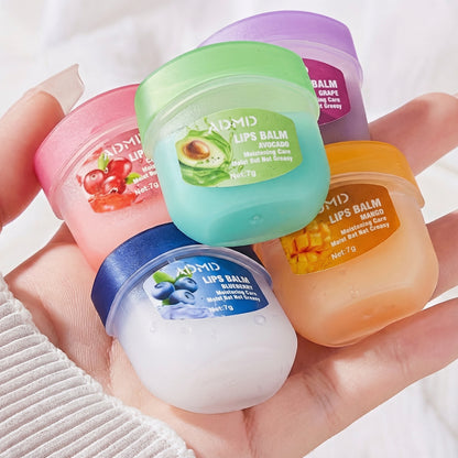 Set de 8 Bucăți de Balsam de Buze, Hidratare de Lungă Durată, Îngrijire Hrănitoare a Buzelor, Stralucire Naturală