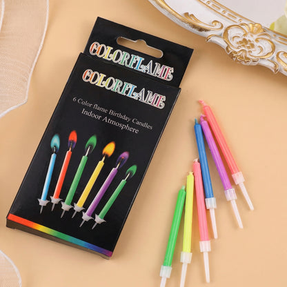 ColorFlame - Lumânări și Suporturi cu Flamă Colorată pentru Zile de Naștere