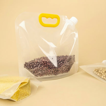 Pungi Mari Transparente Reutilizabile cu Capac pentru Depozitarea Alimentelor