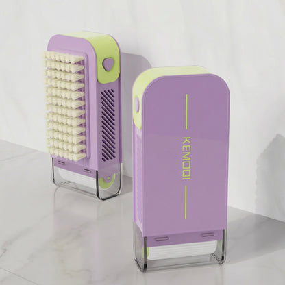 Cutie Multifuncțională din Plastic pentru Săpun cu Perie de Mână și Rolă pentru Spălat Rufe, Fără Frecare, cu Suport de Scurgere și Depozitare Antiderapantă