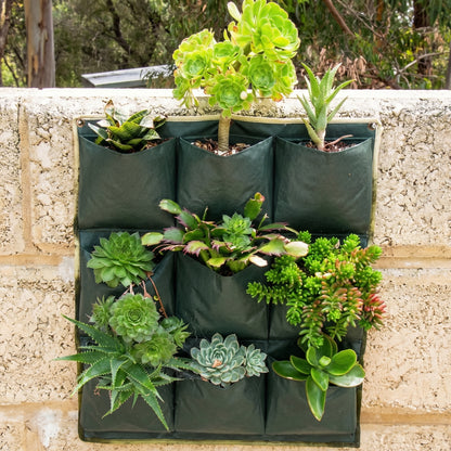 Jardinieră Verticală de Perete cu 9 Buzunare pentru Plante