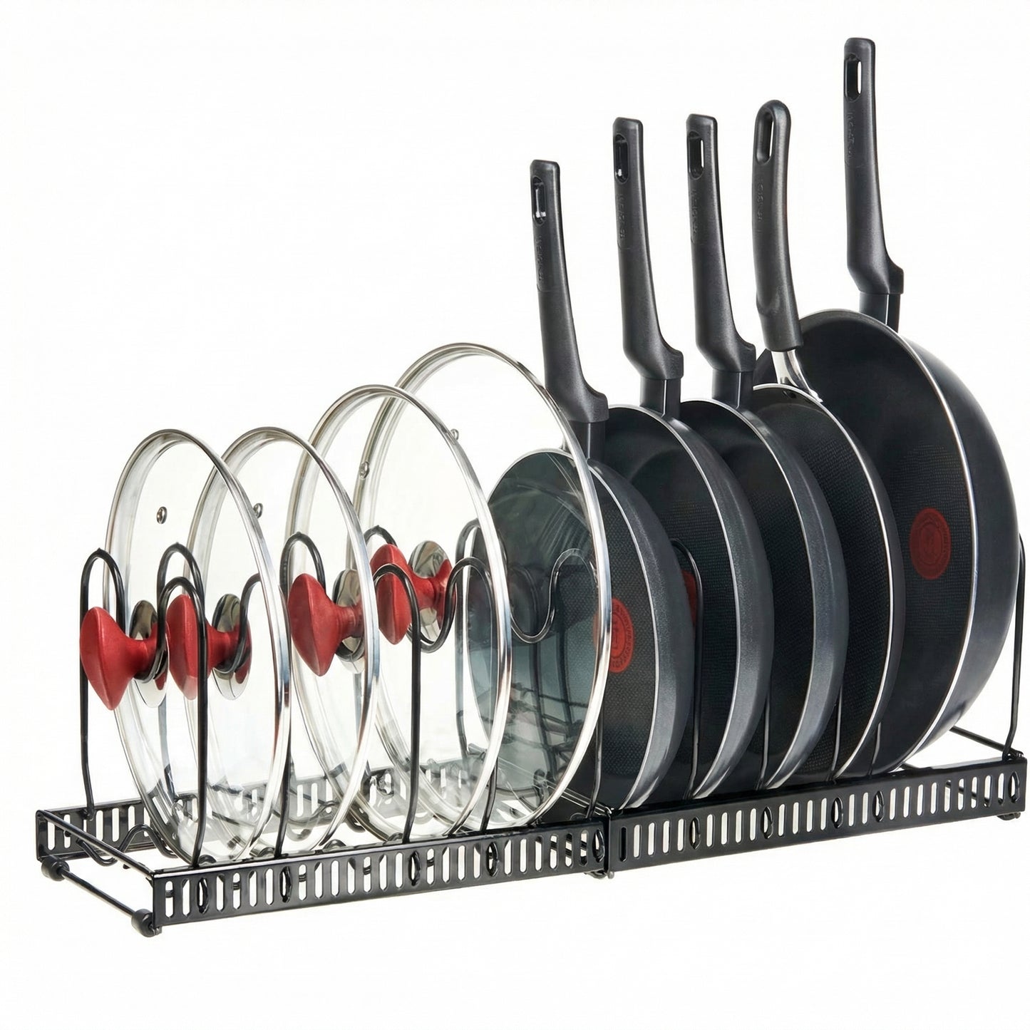 Organizator Extensibil pentru Tigăi și Capace de Vase