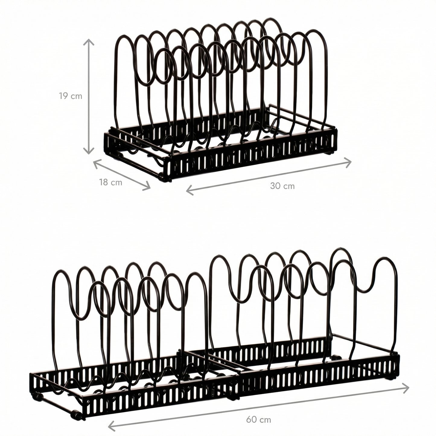 Organizator Extensibil pentru Tigăi și Capace de Vase