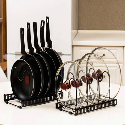 Organizator Extensibil pentru Tigăi și Capace de Vase