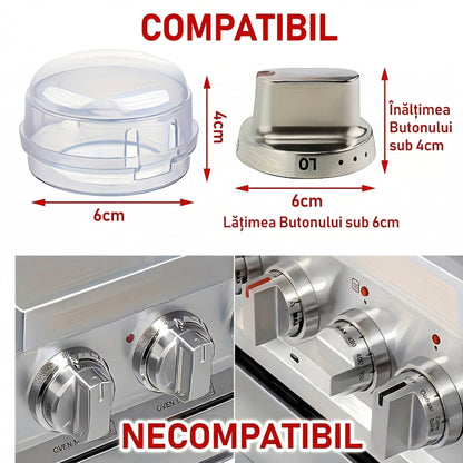 Set de 3 Capace de Protecție Transparente pentru Cuptor și Aragaz