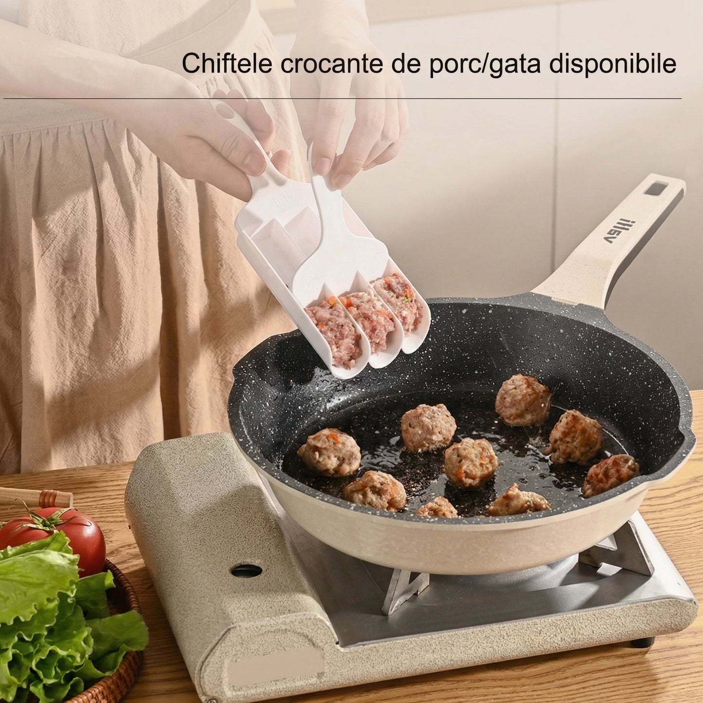 Formă pentru Chiftele cu 3 Rânduri
