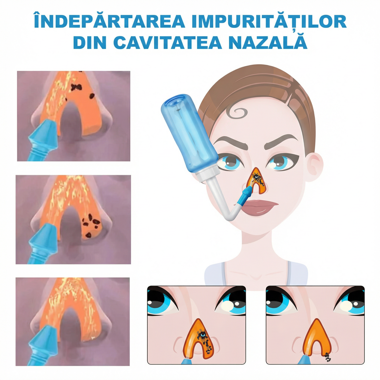 Sticlă de Spălare cu Irigator cu Două Capete