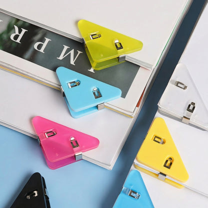 Set de 6 Cleme Triunghiulare Versatile pentru Organizarea Materialelor de Studiu