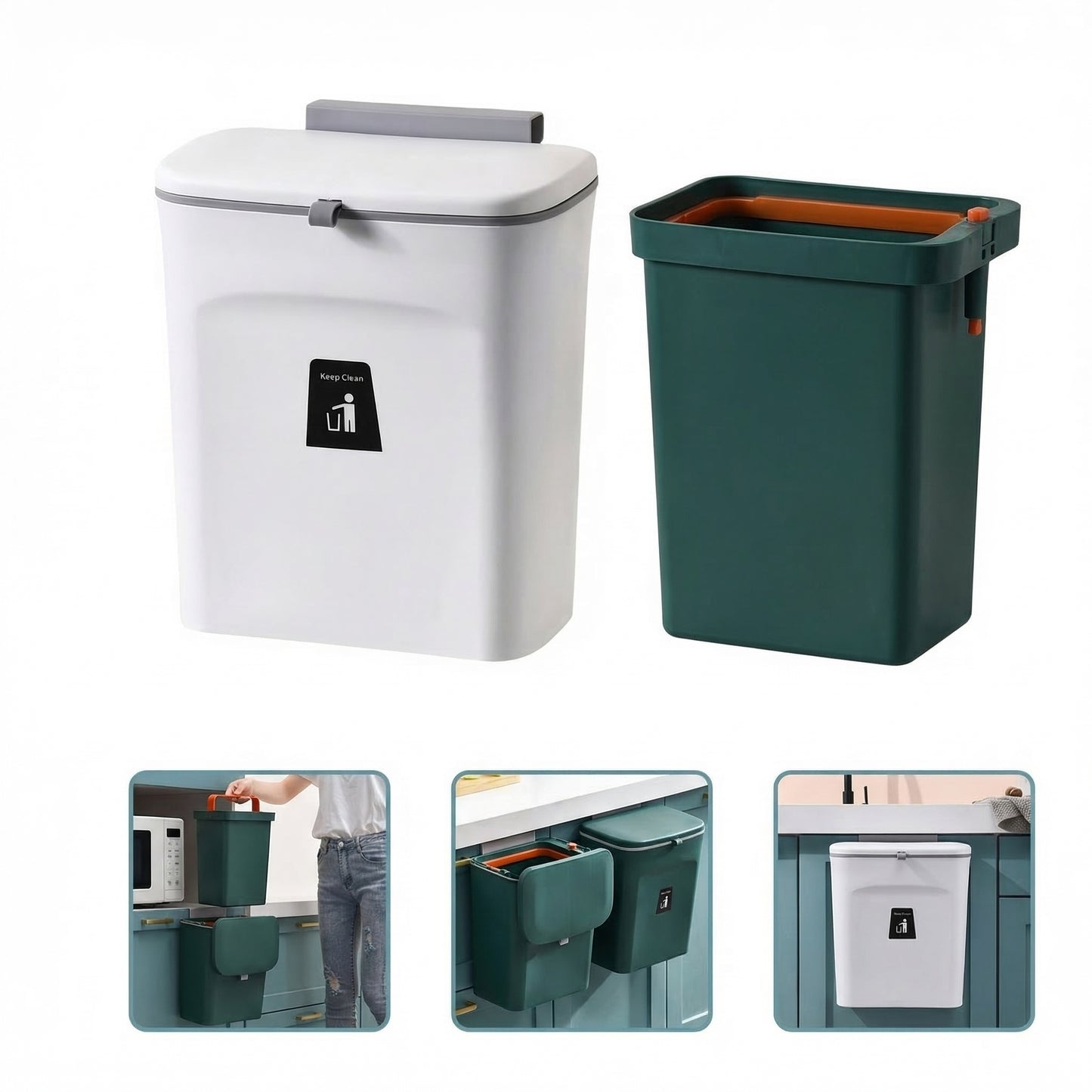 Coș de Gunoi Suspendat, Capacitate 6.5L