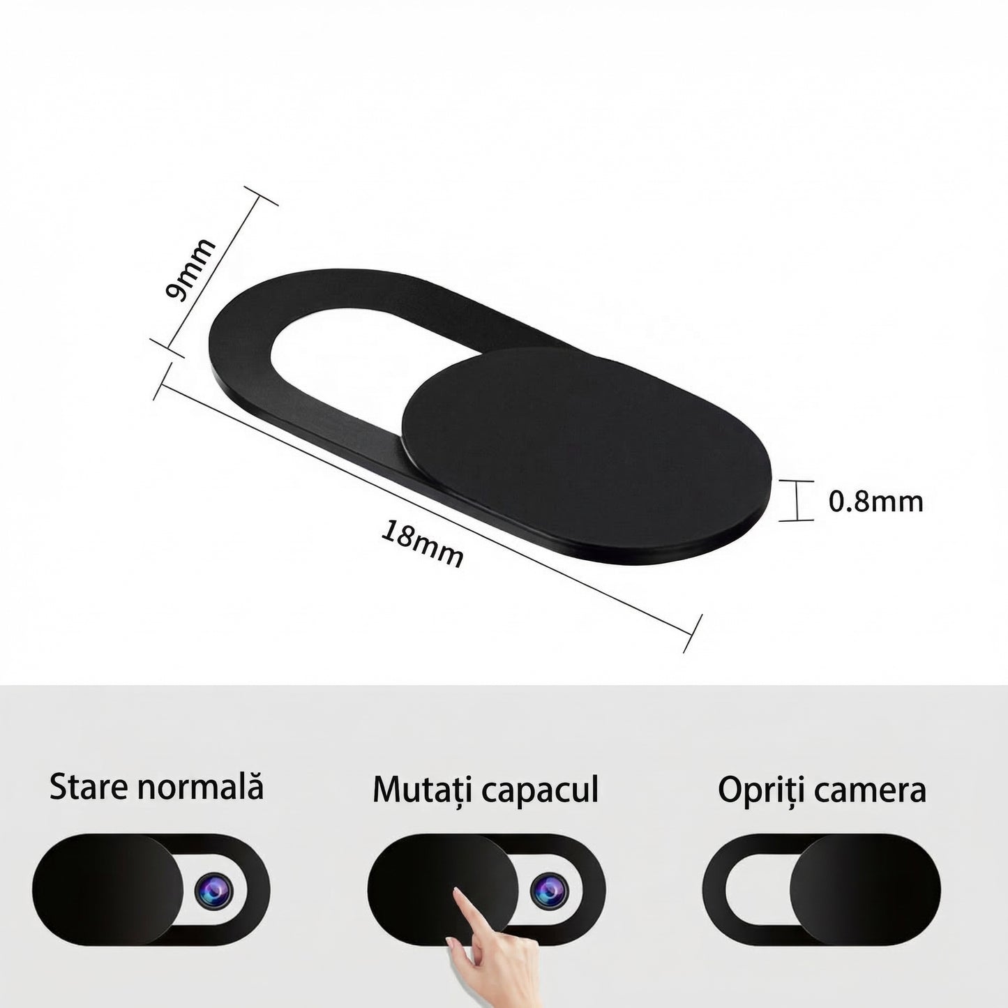 Set de 8 Capace pentru Cameră Frontală pentru Laptop și Telefon