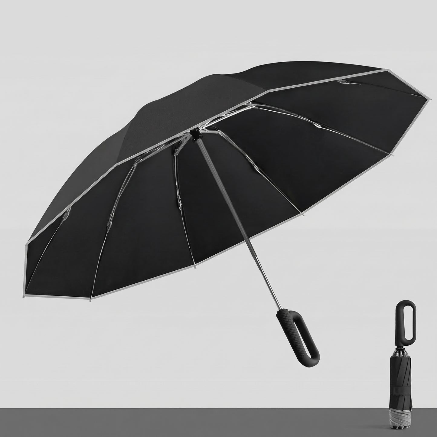 Umbrelă Automată cu Sistem Snap-lock și Deschidere Inversă