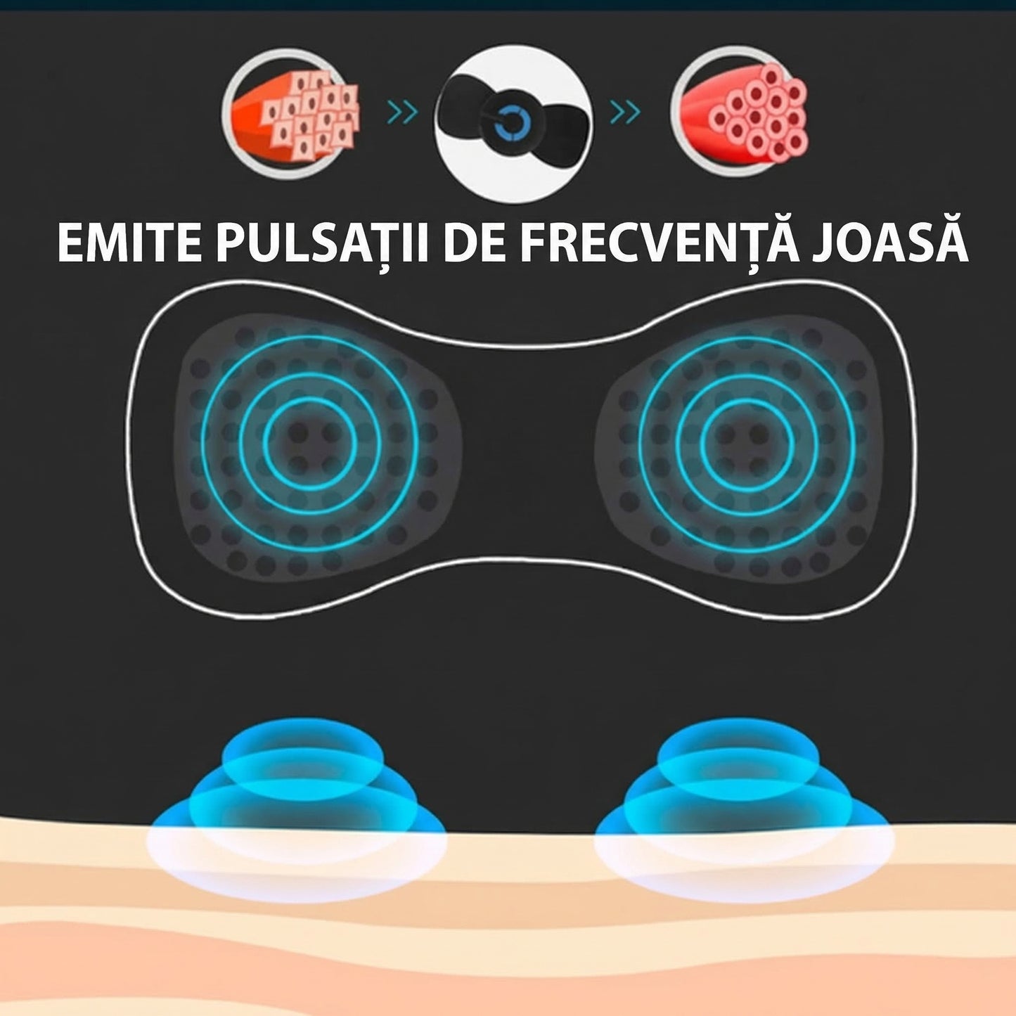 Aparat de Masaj cu 8 Moduri prin Microcurent