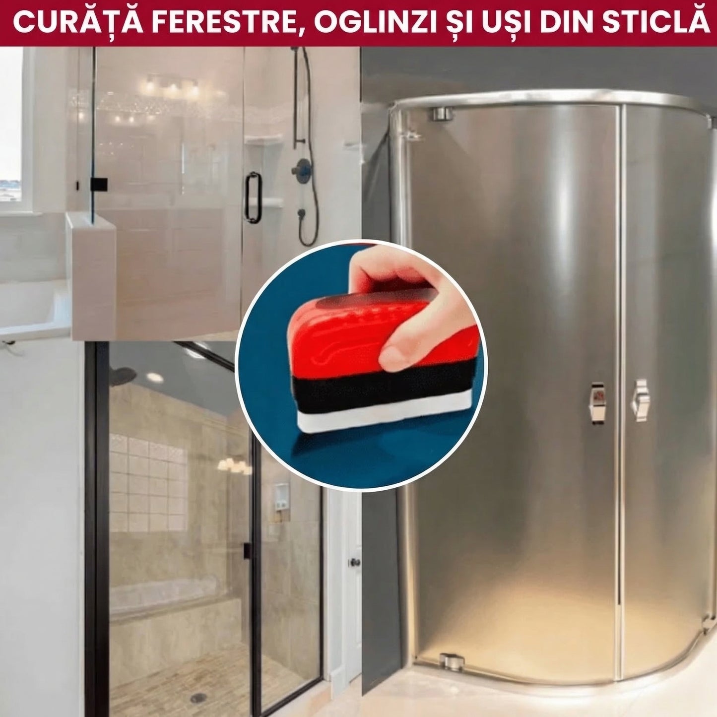 Burete Multifuncțional pentru Curățarea Geamurilor și Parbrizelor