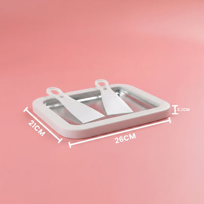 Tavă pentru Înghețată De Casă Cu Iaurt Sau Lapte Cu Două Spatule Incluse