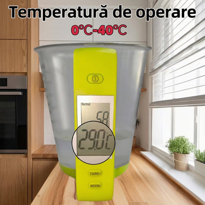 Cană Inteligentă de Măsurat cu Termometru, 600 ml
