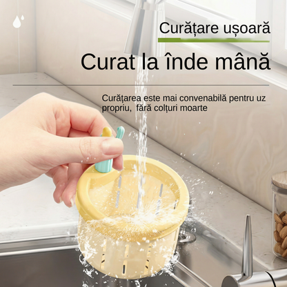 Set de 2 Coșuri de Scurgere Pop-Up cu Filtru de Deșeuri, Separator de Reziduuri