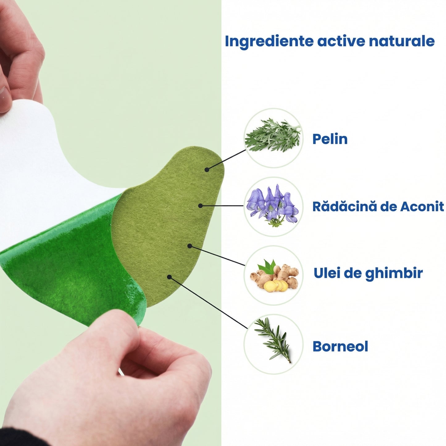 Set de 50 Plasturi pentru Genunchi, Spate și Articulații Pentru Reducerea Durerilor