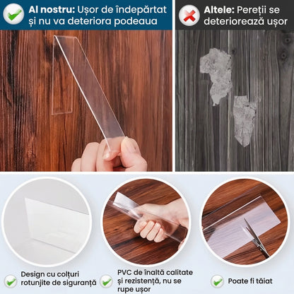 Set 6 Blocatoare Transparente și Reglabile pentru Canapea și Pat