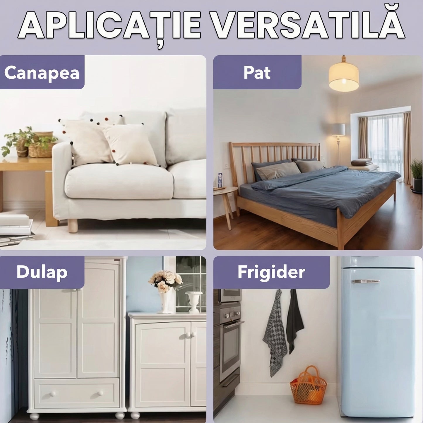 Set 6 Blocatoare Transparente și Reglabile pentru Canapea și Pat
