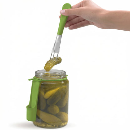 Bandă Flexibilă din Silicon cu Furculița cu Dinți din Oțel Inoxidabil pentru Borcane