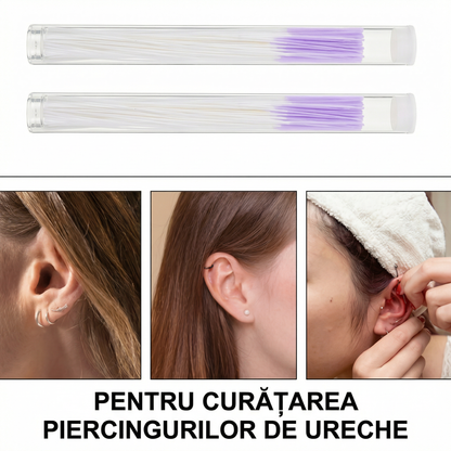 Set 60 de Ațe Neodorizante pentru Curățarea Urechilor