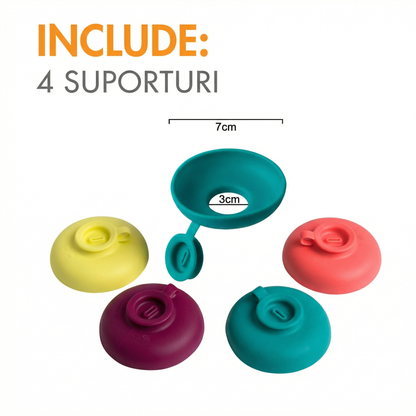 Set 4 Bucăți Manșete din Silicon Anti-Picurare pentru Înghețată