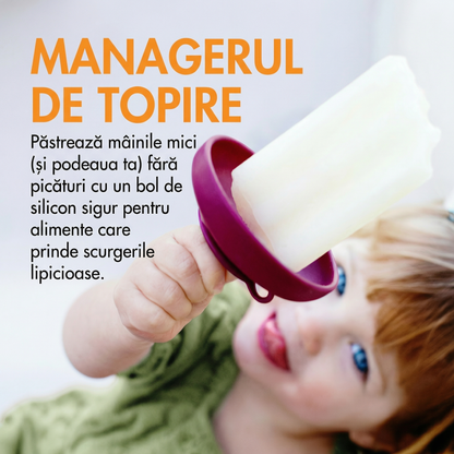 Set 4 Bucăți Manșete din Silicon Anti-Picurare pentru Înghețată