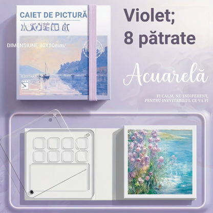 Caiet Portabil Mini de Schițe cu Tavă Incorporată