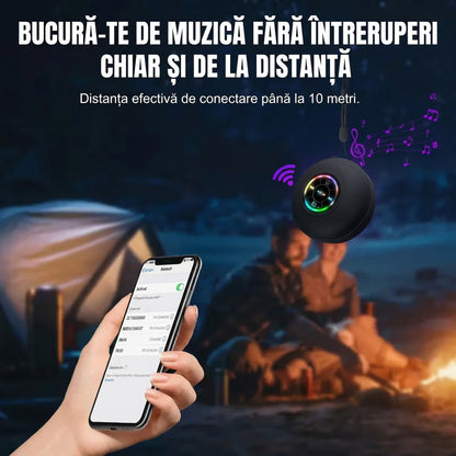 Boxă Portabilă Wireless cu Ventuză Rezistentă la Apă