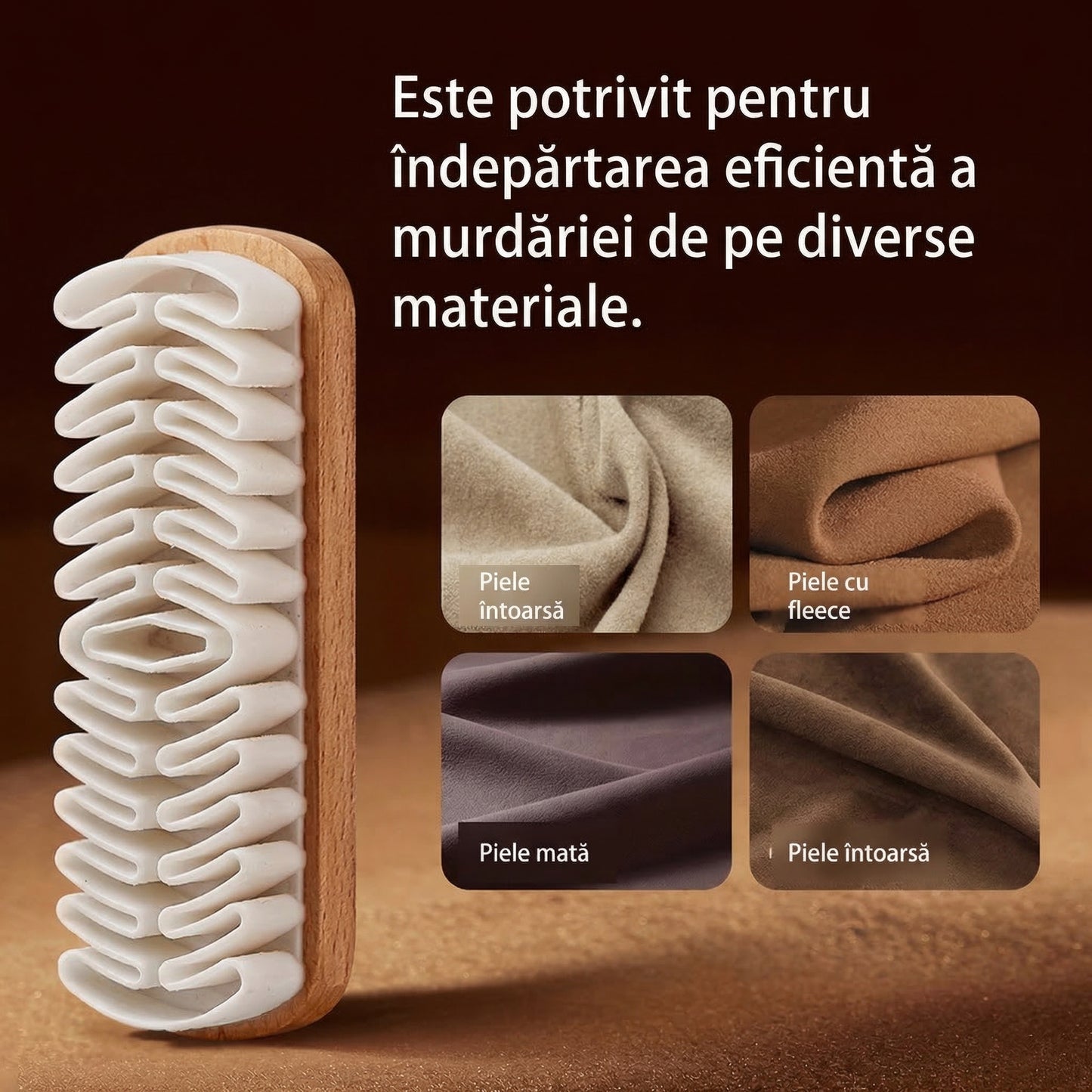 Perie pentru Piele Întoarsă pentru Curățare și Ștergerea fără a Deteriora Suprafața Pantofilor