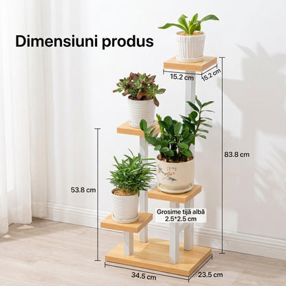 Suport de Plante cu 4 Nivele din Metal