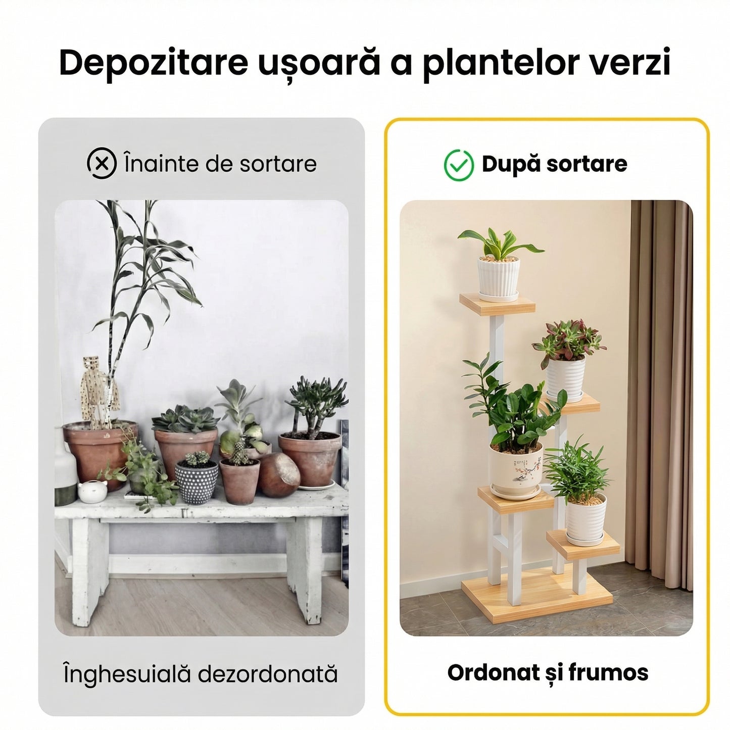 Suport de Plante cu 4 Nivele din Metal