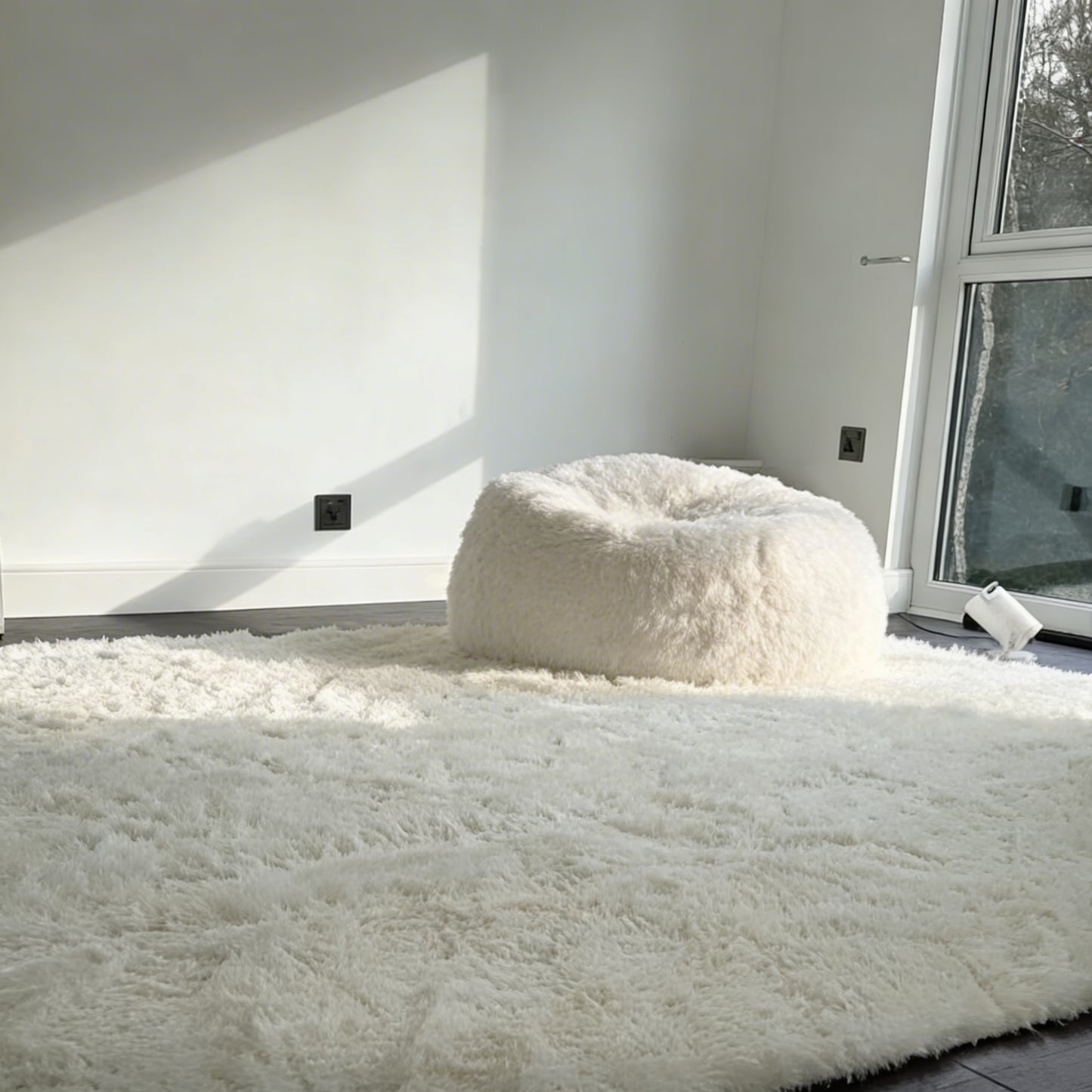 Covor Pufos Luxury – Alb Crem, Moale și Călduros