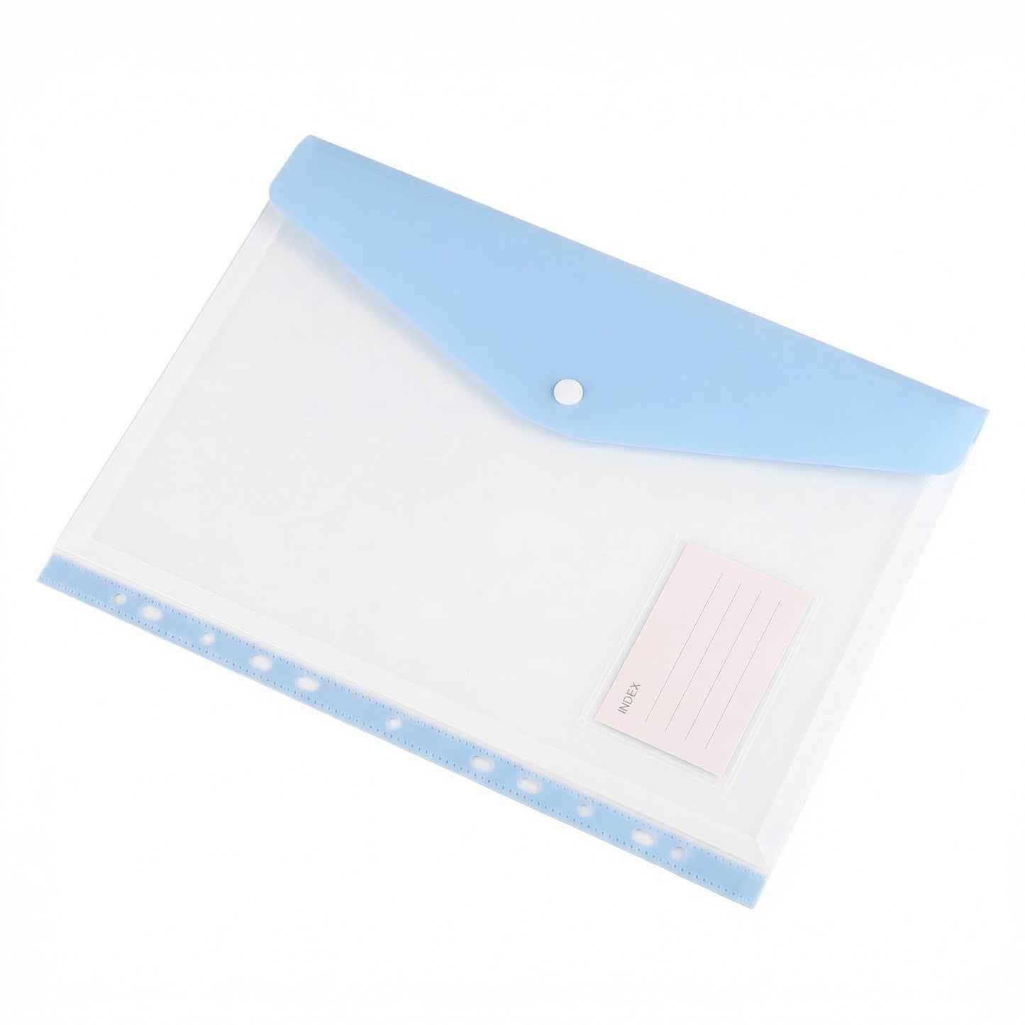 Set de 5 Dosare Plastice A4, 11 Găuri, Expandabile, Transparente
