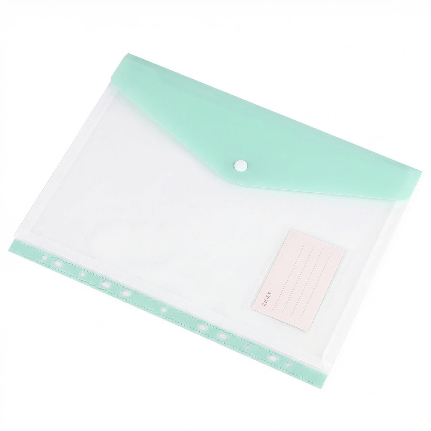 Set de 5 Dosare Plastice A4, 11 Găuri, Expandabile, Transparente