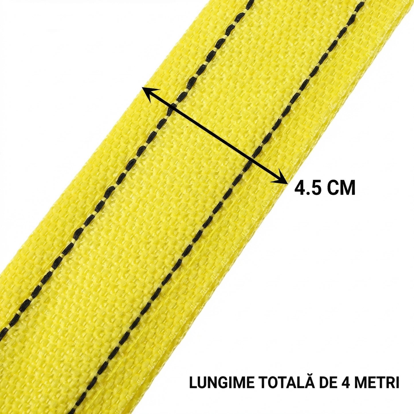 Curea de Remorcare Auto 5T, 4M, Rezistenta, cu Carlige Metalice