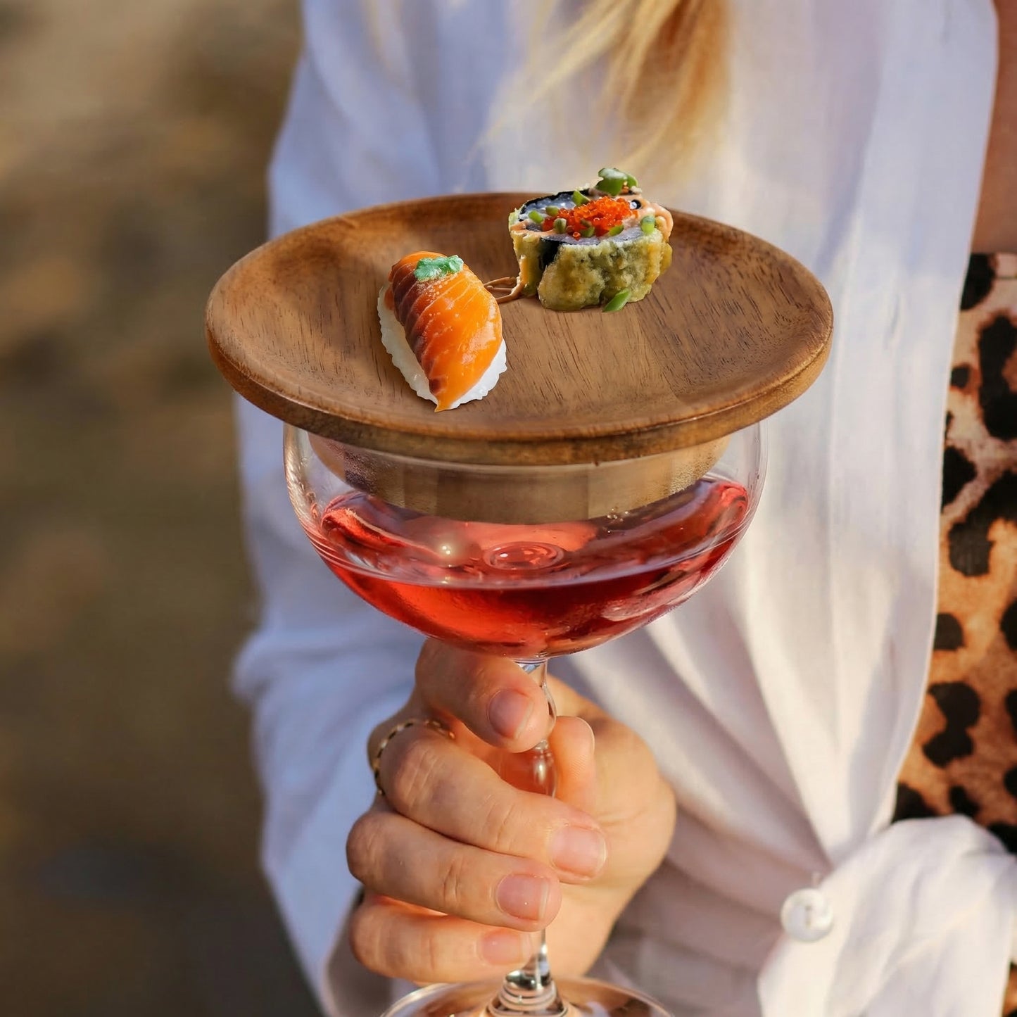 Set de 4 Suporturi Elegante pentru Aperitive pe Pahar